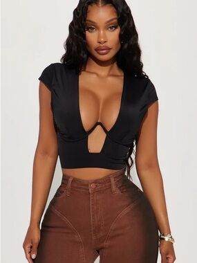 Black Top for Partying/Going-Out with Underwire